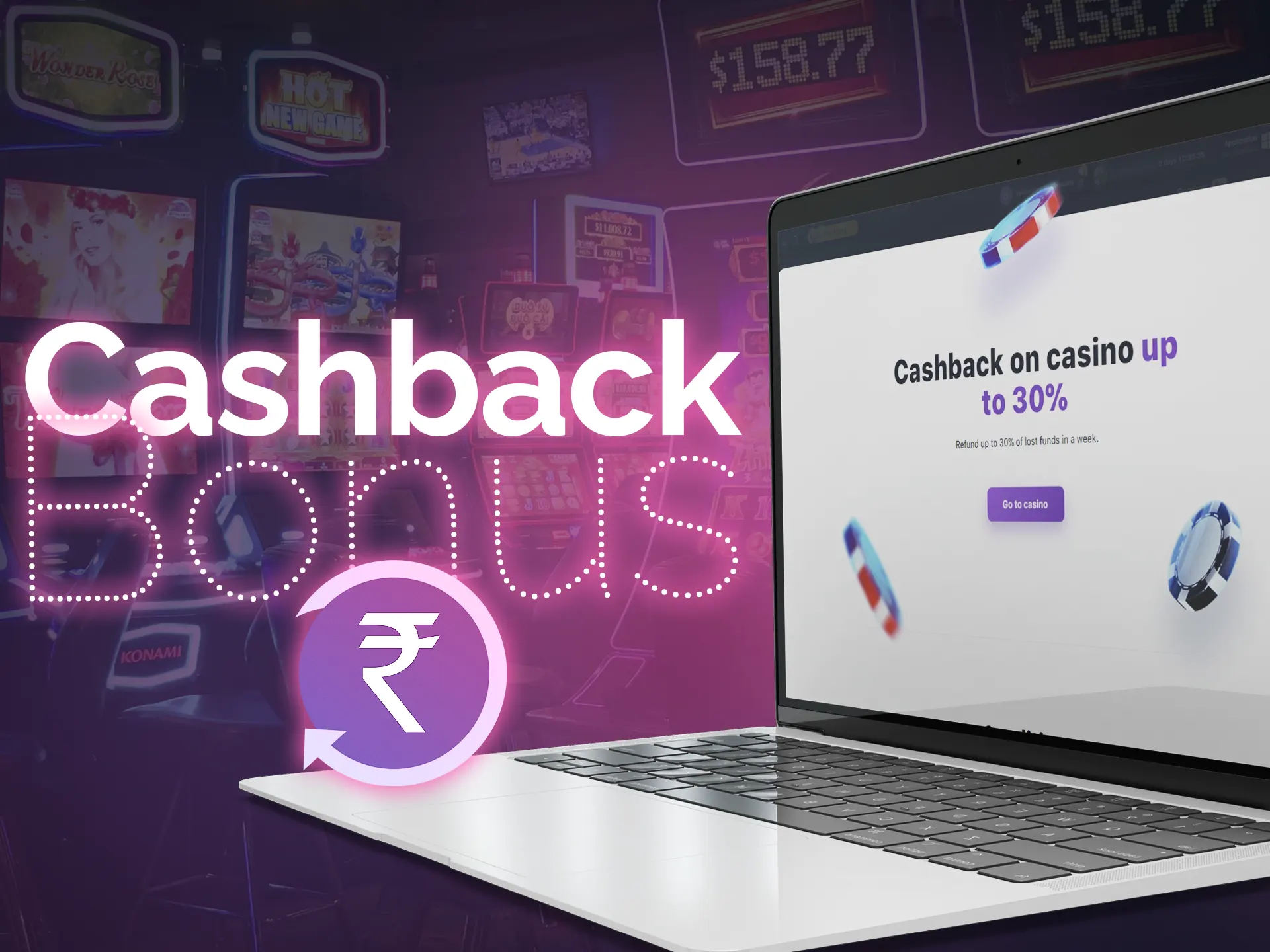 Some casinos turn back a part of the money as cashback.
