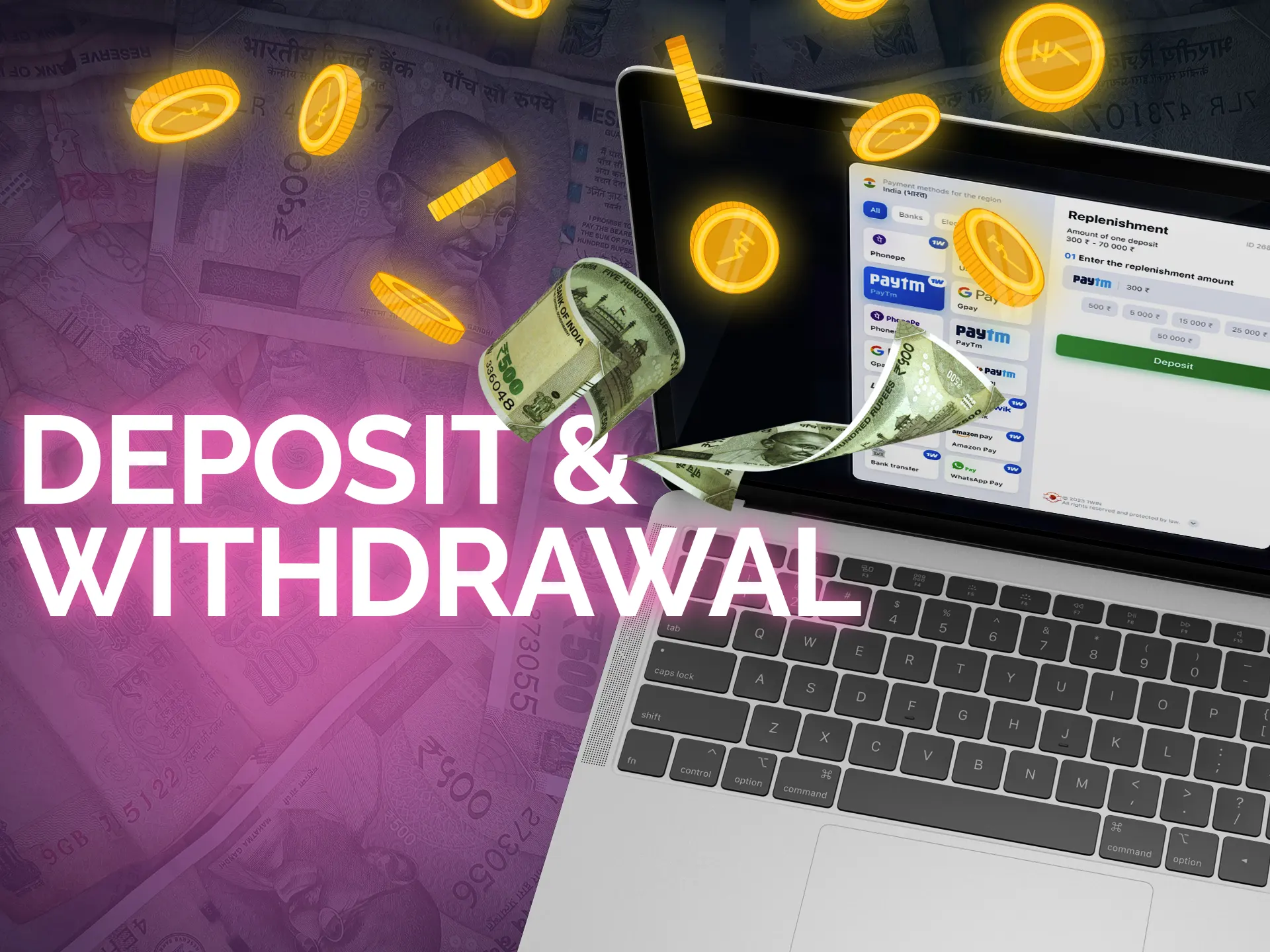 Online casino sites accept payments from different wallets.
